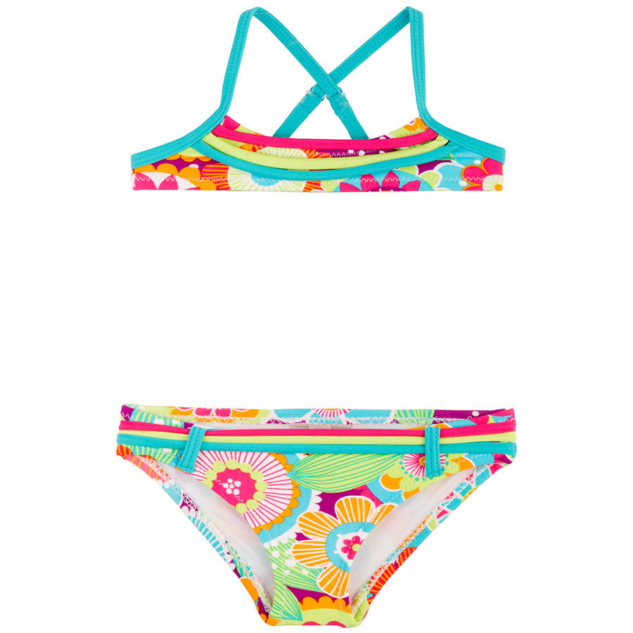 
  Bikini della linea abbigliamento bambina Tuc Tuc coloratissimo con fantasia floreale.



  Com...