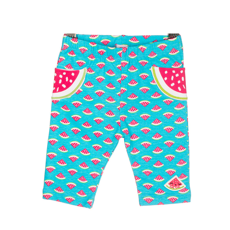 
  Leggins della linea abbigliamento bambina Tuc Tuc con fantasia angurie e sui lati
  due origin...