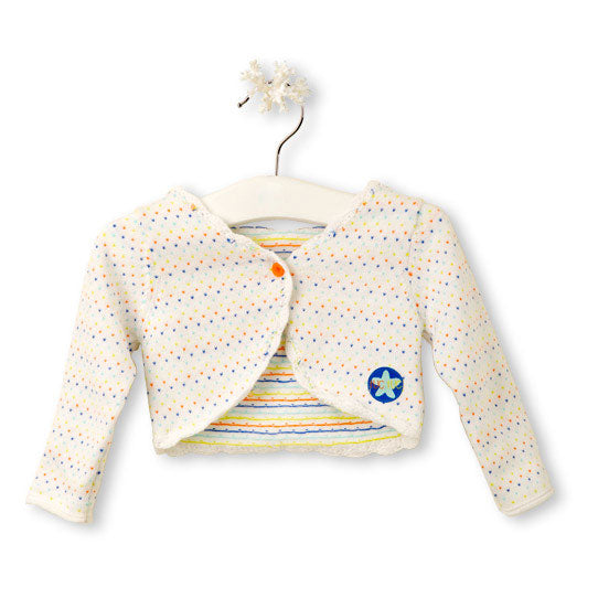 
  Cardigan in tricot della linea abbigliamento bambina Tuc Tuc, con bottoncino e fantasia
  a mi...