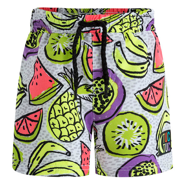 
  Boxer mare della linea abbigliamento bambino Tuc Tuc, con disegni fruit in colori
  fluo su fo...