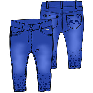 
  PAntaloni Denim della linea abbigliamento bambina Tuc Tuc, con stampa in contrasto
  di colore...