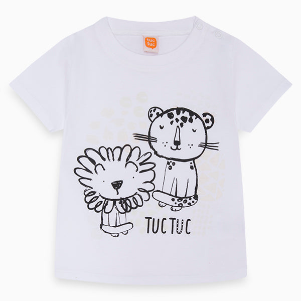 
  T-shirt fotosensibile della linea abbigliamento bambino Tuc Tuc, con parti colorate
  che si e...