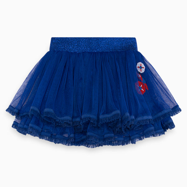 
  Gonna con balze in tulle della linea abbigliamento bambina Tuc Tuc, elastico in
  vita con det...