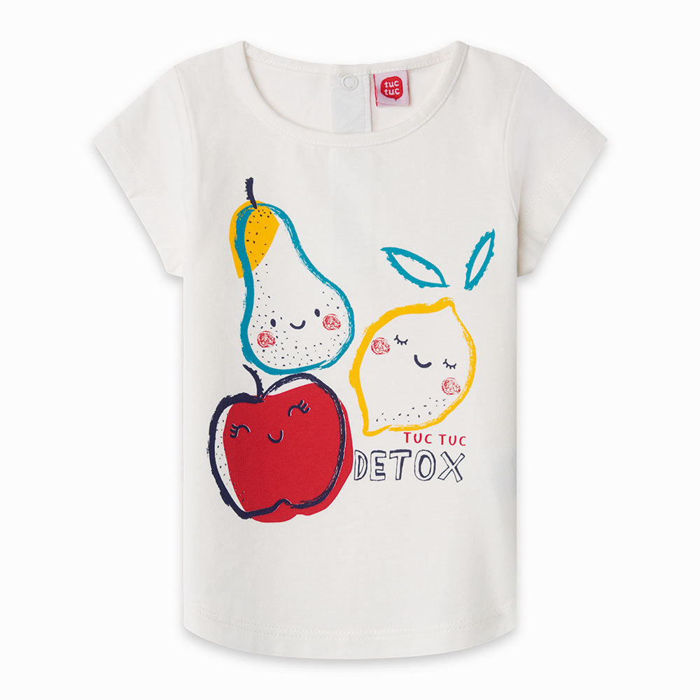 
  T-shirt della Linea Abbigliamento Bambina tuc Tuc con bottoncini a pressione sul
  dietro e gr...