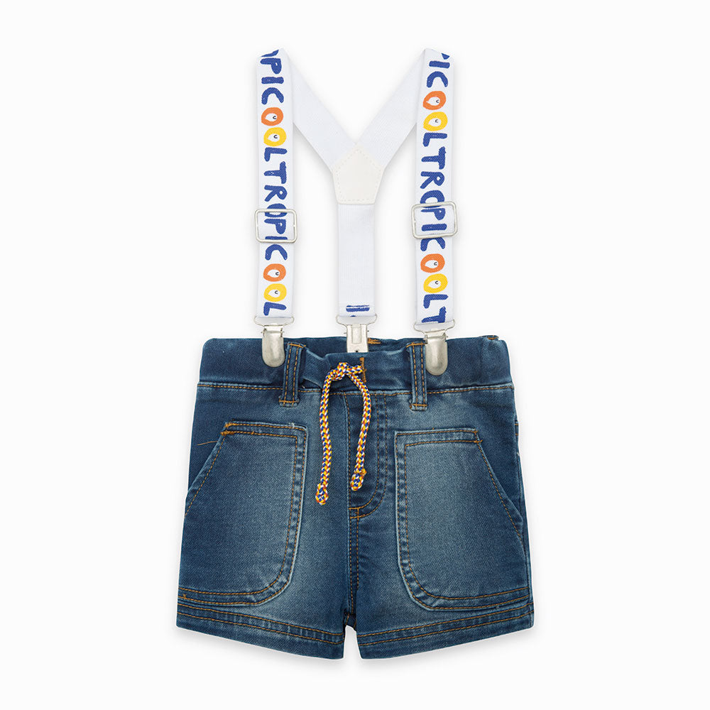 
  Bermuda della Linea Abbigliamento Bambino Tuc Tuc in denim con tasconi e laccetti
  in vita co...