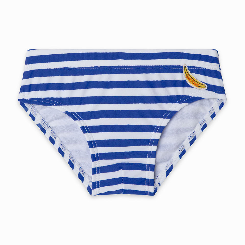 
  Slip mare della Linea Abbigliamento Bambino Tuc Tuc con fantasia a righe e applicazioni
  di t...