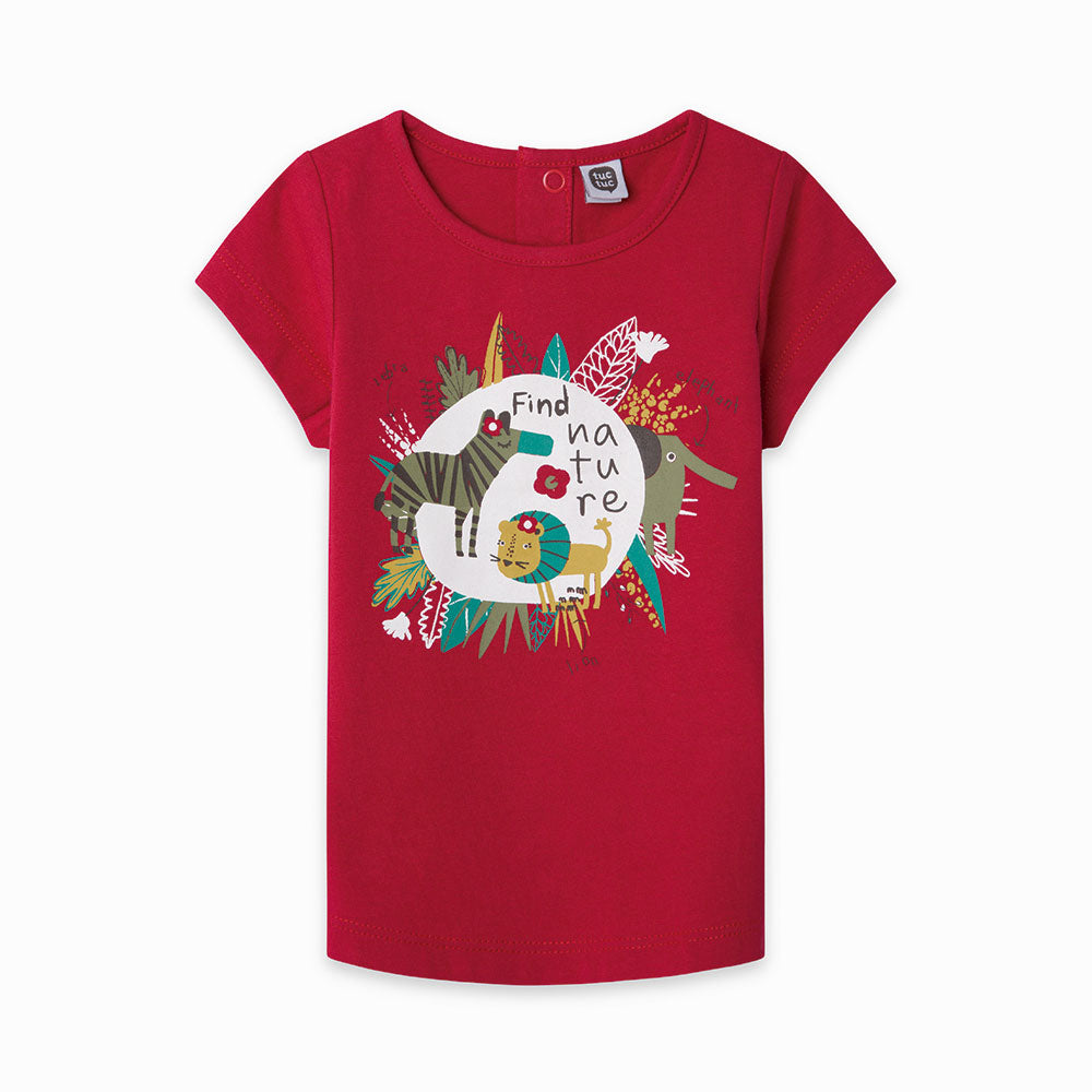 
  T-shirt della Linea Abbigliamento Bambina Tuc Tuc con bootoncini a pressione sul
  dietro e st...