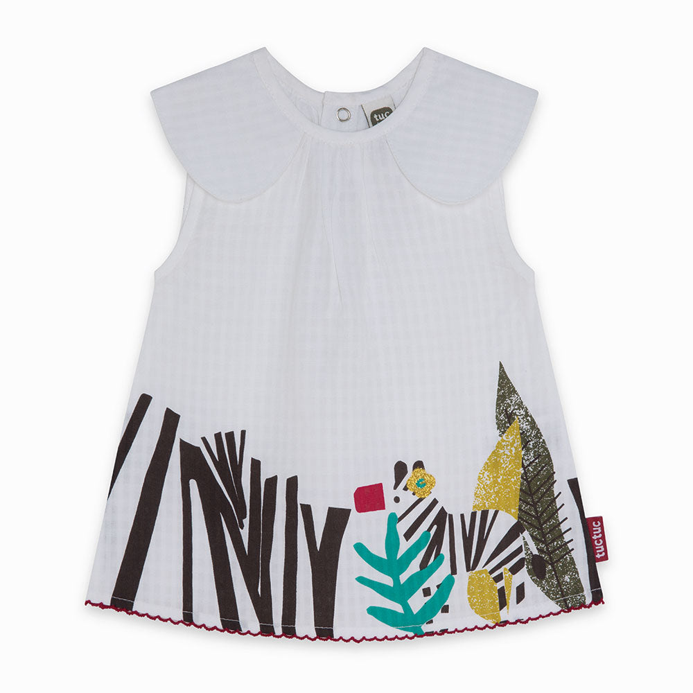 
  Blusa della Linea Abbigliamento Bambina Tuc Tuc con colletto rotondo e disegni colorati
  sul ...