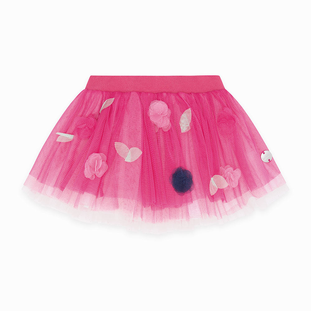 
  Gonna della Linea Abbigliamento Bambina Tuc Tuc a balze in toulle con applicazione
  di piccol...