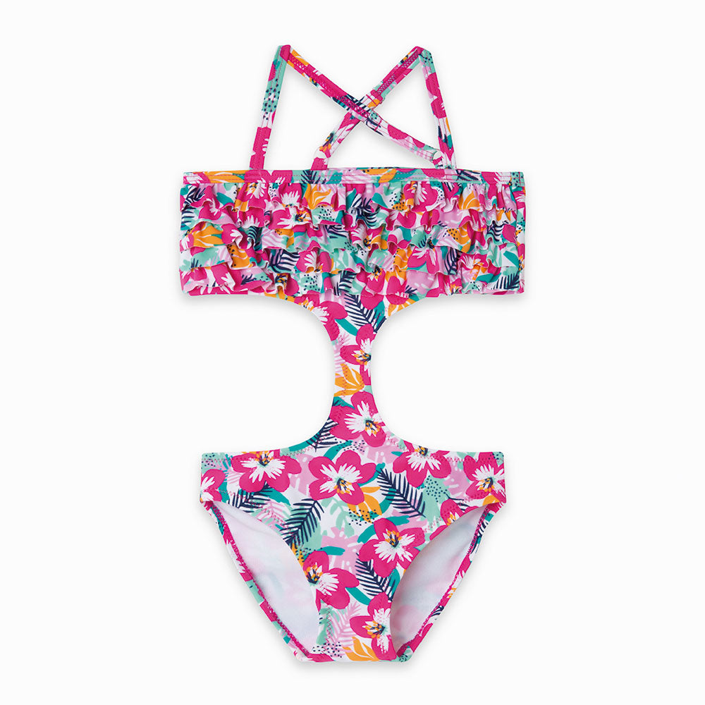 
  Trikini della Linea Abbigliamento Bambina Tuc Tuc con spalline incrociate sul dietro
  e rouch...