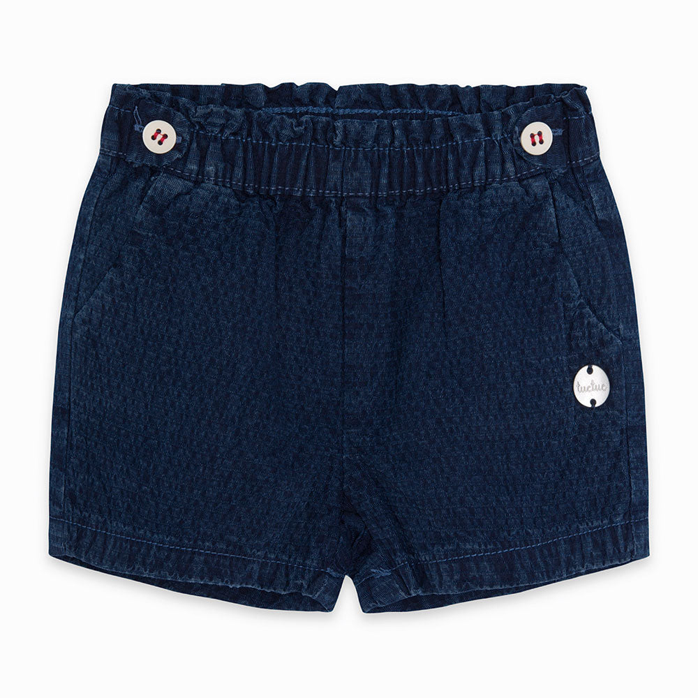 
  Pantaloncino in jeans della Linea Abbigliamento Bambina Tuc Tuc con taschine laterali
  e bott...