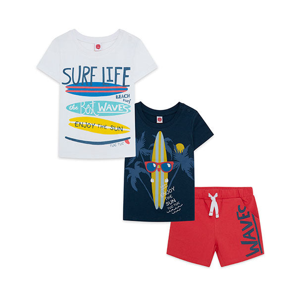 
  Completo tre pezzi della Linea Abbigliamento Bambino tuc Tuc, collezione Enjoy the
  Sun, comp...