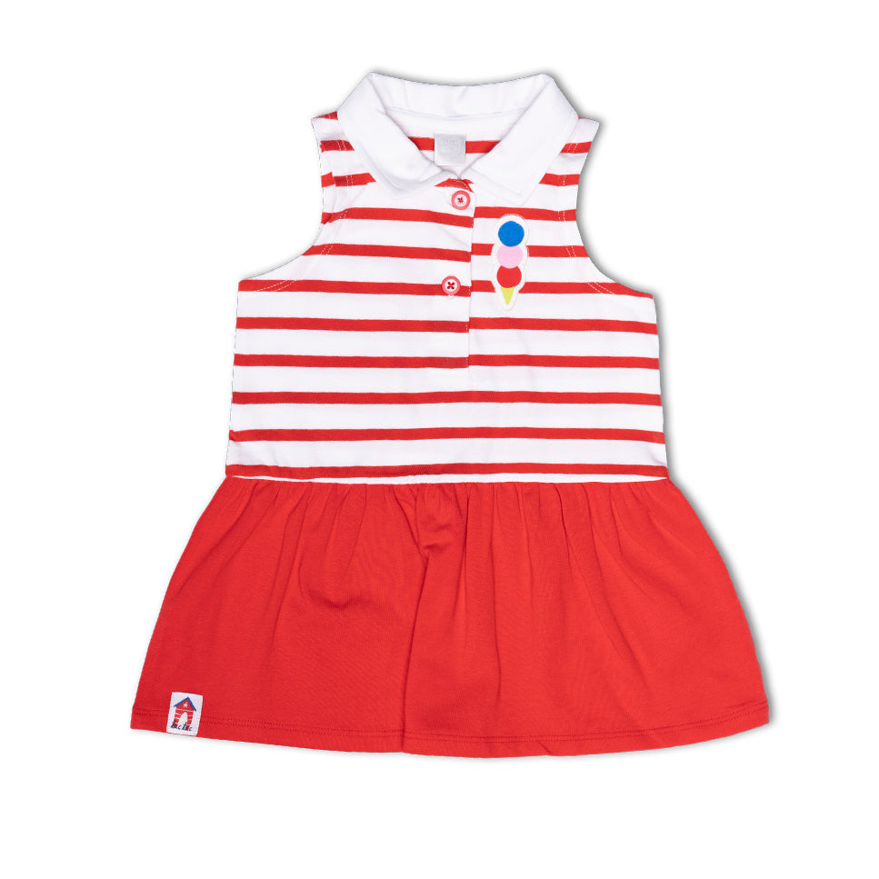 Abitiniodella Linea Abbigliamento Bambina Tuc Tuc, con colletto a camicia e parte superiore a rig...