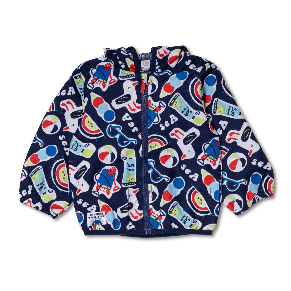 
Giacchina a vento della Linea Abbigliamento bambino Tuc Tuc, con fantasia beach all-over.

 
Com...