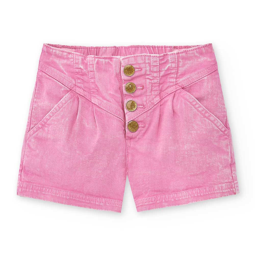 
Pantaloncino della Linea Abbigliamento Bambina Tuc Tuc, modello a vita alta e bottoni gioiello s...