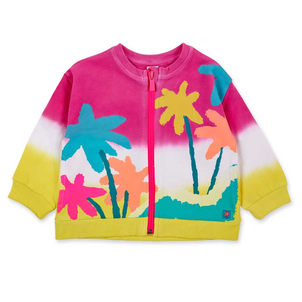 
Felpa a giacca della Linea Abbigliamento Bambina Tuc Tuc, con chiusura zip e stampe a colori flu...