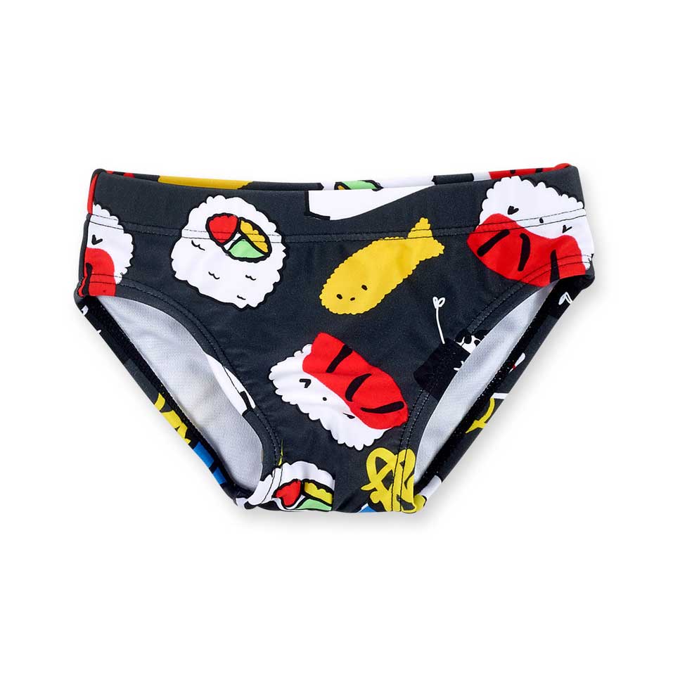 
Slip mare della Linea Abbigliamento bambino Tuc Tuc, con fantasia sushi all-over.


Composizione...