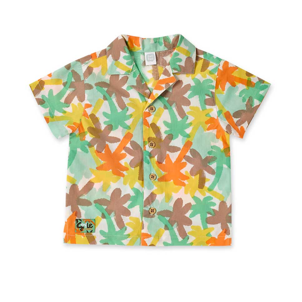 Camicia a manica corta della Linea Abbigliamento Bambino Tuc Tuc, con scollo Hawaiano e fantasia ...