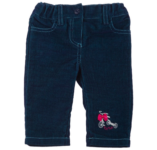 
  Pantalone della linea abbigliamento bambina Tuc Tuc in velluto a costine, tasche a cuore sul d...