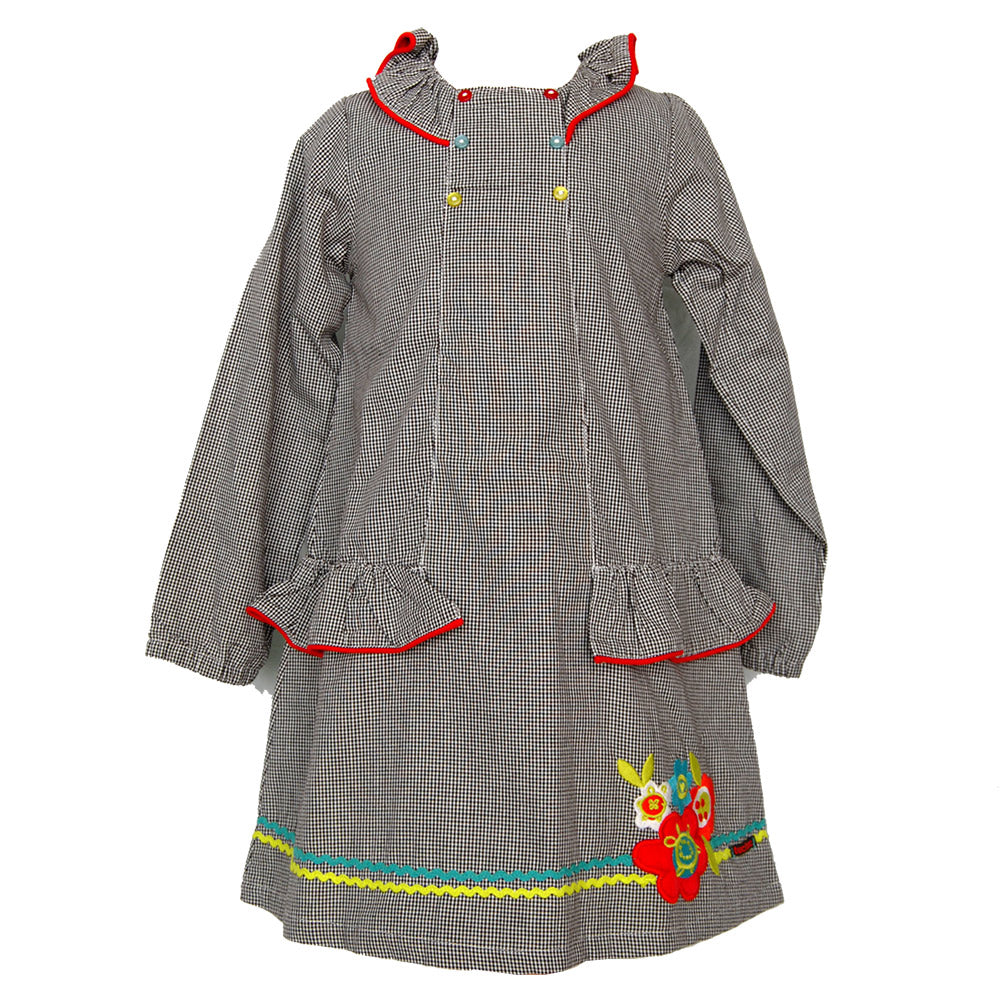 
  Vestito della linea abbigliamento bambina Tuc Tuc, con fantasia microquadri. Scollo
  e fianch...