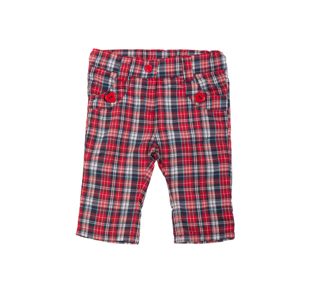 
  Pantalone della linea abbigliamento bambina Tuc Tuc fantasia British, con taschine a cuore sul...