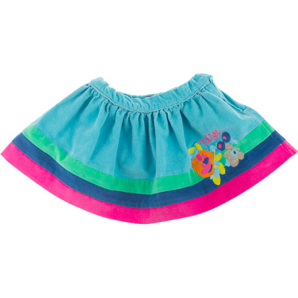 
  Gonna della linea abbigliamento bambina Tuc Tuc a unica falda con elastico in vita e chiusura ...