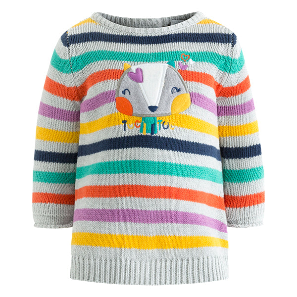 
  Vestitino della linea Abbigliamento Bambina Tuc Tuc in tricot con fantasia a righe
  multicolo...