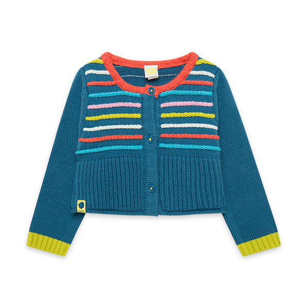 
  Giacca in tricot della linea abbigliamento bambina Tuc tuc collezione Hikers. Con
  righe mult...