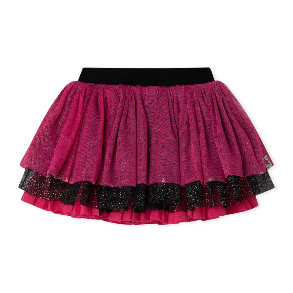 
Gonna della linea Abbigliamento Bambina Tuc Tuc di tulle a balze, con elastico in vita.

 
Compo...