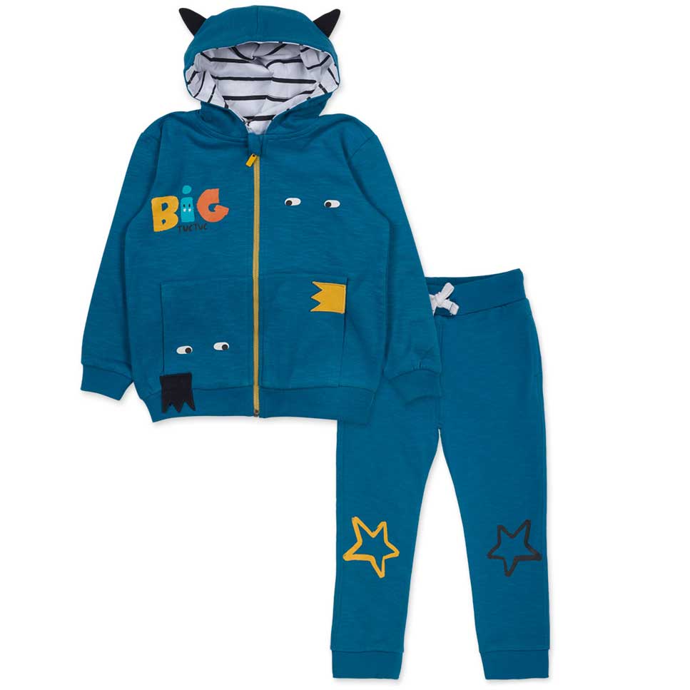 
Tuta della Linea Abbigliamento Bambino Tuc Tuc, con giacca con cappuccio . Chiusura zip e applic...