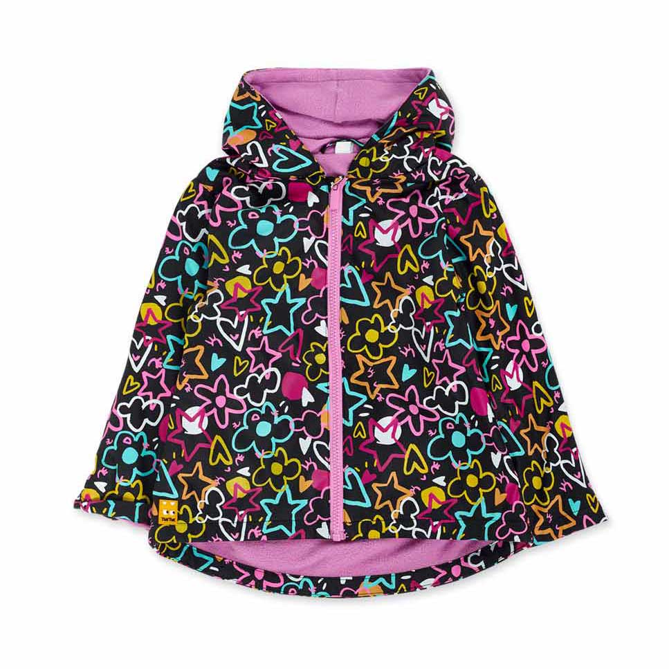 Impermeabile della Linea Abbigliamento Bambina Tuc Tuc, con pile all'interno e cappuccio. Fantasi...