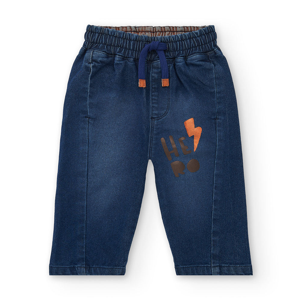 Pantaloni jeans della Linea Abbigliamento Bambino Tuc Tuc, con modello largo a sacchetto e sul da...