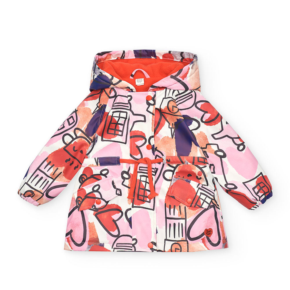 Cerata della Linea Abbigliamento Bambina Tuc Tuc, con pile all'interno, cappuccio ed in vita culi...