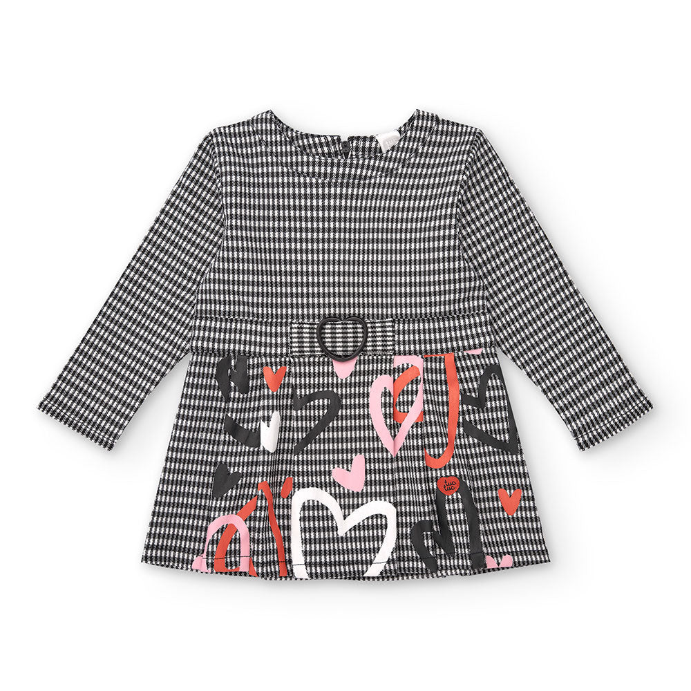 Abito della Linea Abbigliamento Bambina Tuc Tuc, con fantasia a quadretti all-over. Cinturino in ...