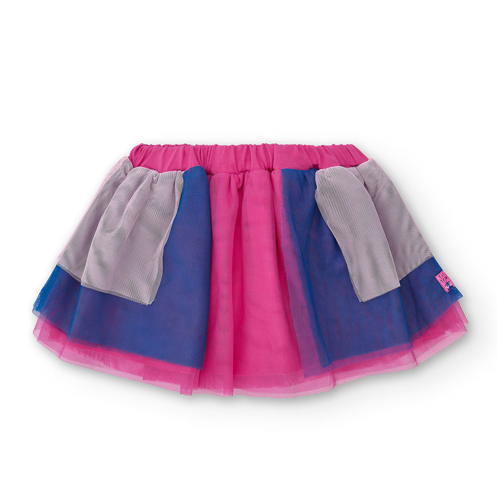 Gonna in tulle della Linea Abbigliamento Bambina Tuc Tuc, con modello a strati e fasce di colore ...